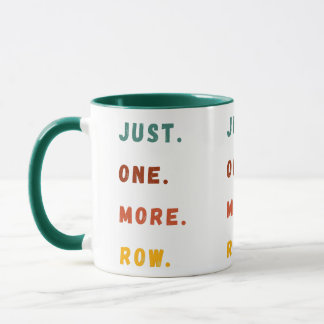 Just One More Row Funny Retro Crochet Lover Saying Tasse