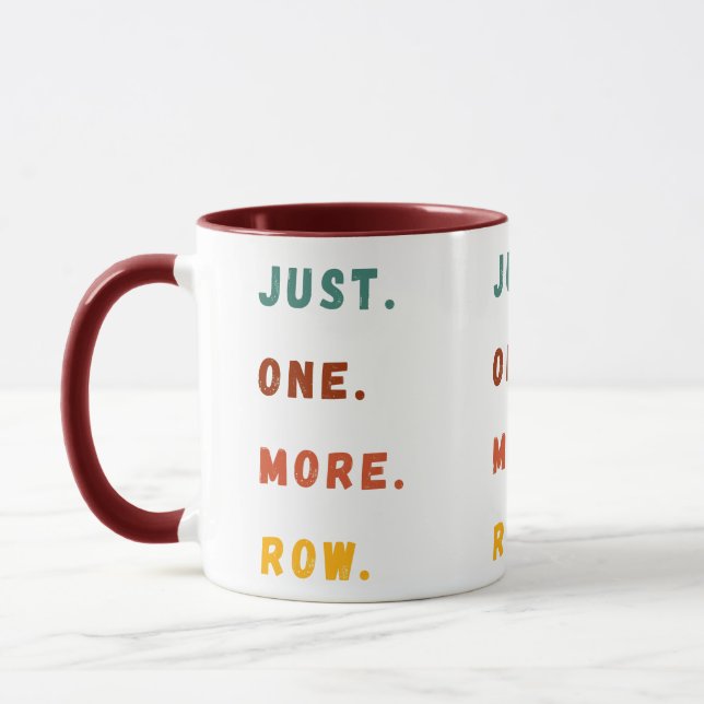 Just One More Row Funny Retro Crochet Lover Saying Tasse (Links)