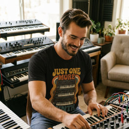 Just One More Synth – Lustiges Synth Nerd T-Shirt