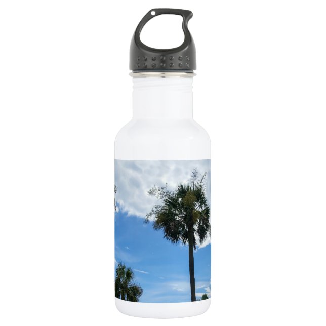 Just Palm Bäume Wasser Flasche Edelstahlflasche (Vorderseite)