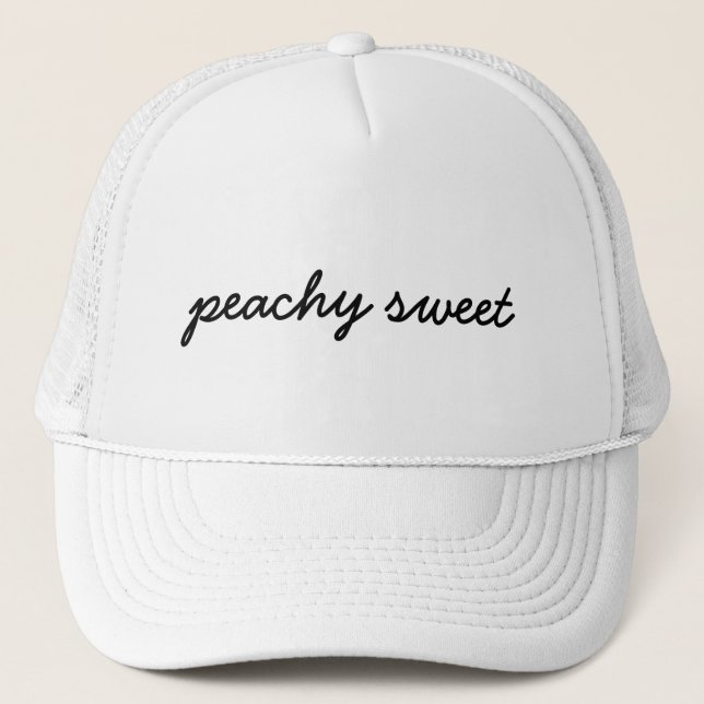 Just Peachy | Cute Minimalistische lustige Zitat-D Truckerkappe (Vorderseite)