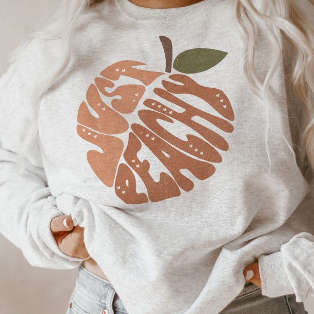 Just Peachy Groovy Retro Sweatshirt (Von Creator hochgeladen)