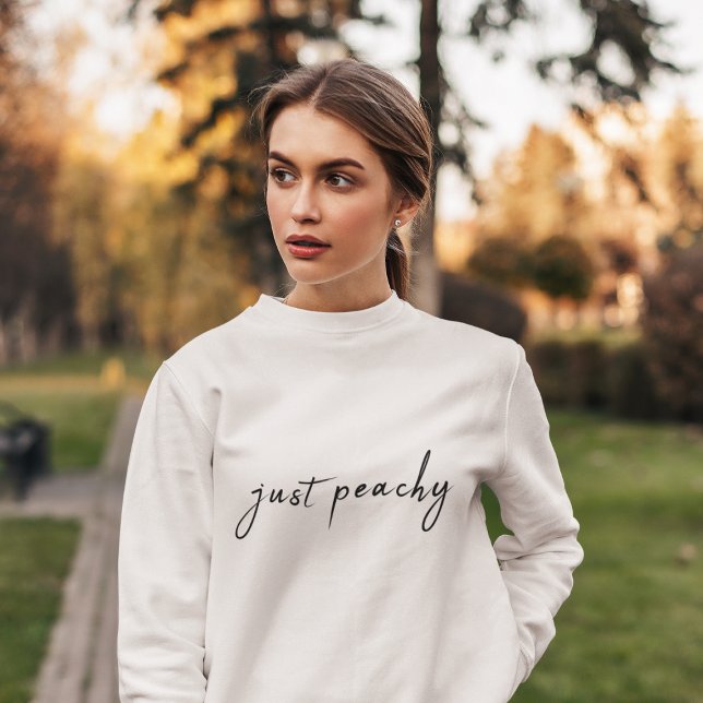 Just Peachy | Moderne Minimalistische Niedliche Sc Sweatshirt (Von Creator hochgeladen)