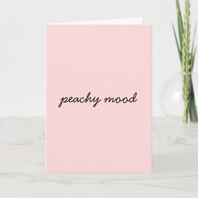 Just Peachy Moderne Minimalschrift-Design Karte (Vorderseite)