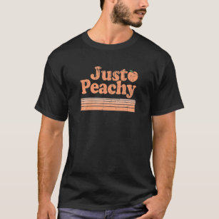 Just Peachy Retro 70er Georgia Pfirsiche Sommer Ob T-Shirt
