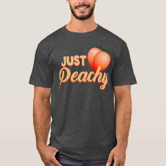 Just Peachy Retro 70er Georgia Summer Fruit Hippie T-Shirt