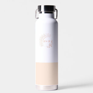 Just Peachy Wedding Monogram Trinkflasche