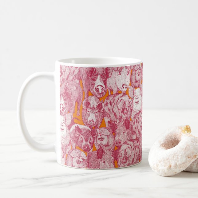 just pigs viva magenta satsuma kaffeetasse (Mit Donut)