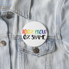 Just Pride Not Shame | Rainbow Gay Pride T-Shirt Button
