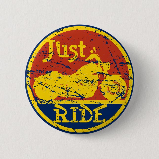 Just Ride Motorrad Logo Pin Button (Vorderseite)