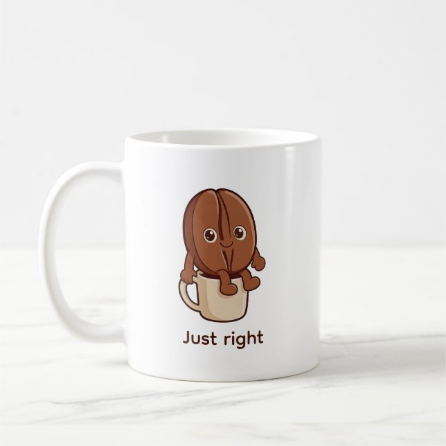 Just Right Coffee Bean Charakter Kaffeetasse (Links)
