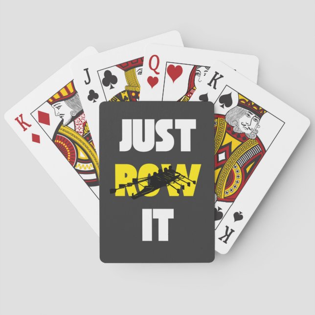 Just Row It - Rudergeschenk Spielkarten (Rückseite)