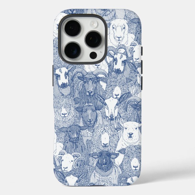 just sheep classic blue white Case-Mate iPhone hülle (Rückseite)