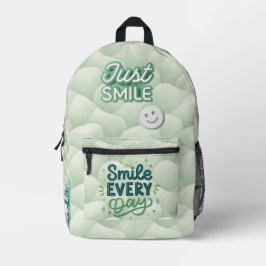 Just Smile Minimalist Design – Elegant Modern  Bedruckter Rucksack