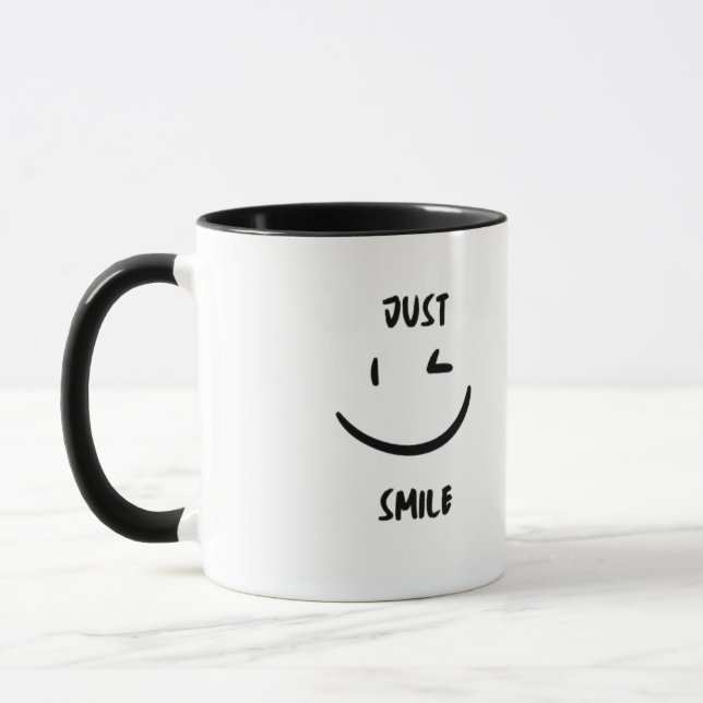Just smile mug tasse (Links)