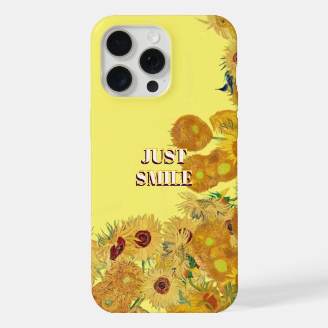Just smile Van Gogh sunflower Phone Case iPhone Hülle (Rückseite)