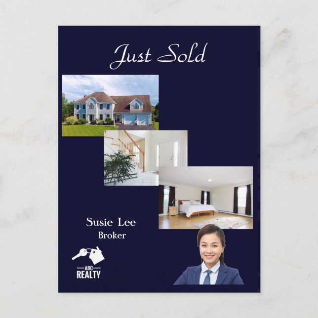 Just Sold Feiertagspostkarte (Vorderseite)