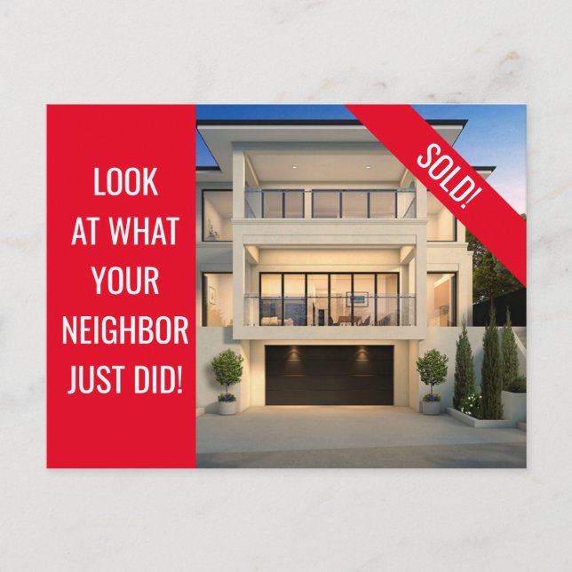 Just Sold - Fun Postcard - Red Postkarte (Vorderseite)