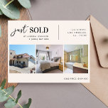 Just Sold Property Real Anwesen Realtor Marketing Postkarte<br><div class="desc">Verteilen Sie die Welt mit dieser stilvollen,  anpassbaren Postkarte,  mit Ihren individuellen Bildern und Texten. Fügen Sie einfach Ihre eigenen Informationen hinzu,  indem Sie auf "Personalisieren" klicken.</div>