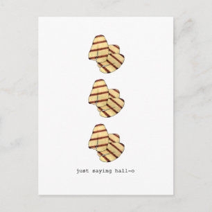 Just Sprichwort Hall-o Hallo Halloumi Käse Funny Postkarte
