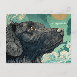 Just Sprichwort Hallo Hund Postcard Postkarte