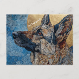 Just Sprichwort Hallo Hund Postcard Postkarte