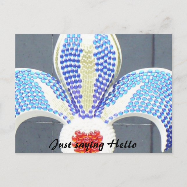 Just Sprichwort Hello Postkarte (Vorderseite)