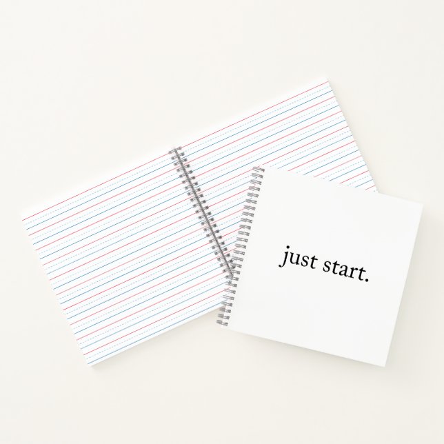 Just Start Inspiration Quote Spiral Notebook Notizbuch (Innenseite)