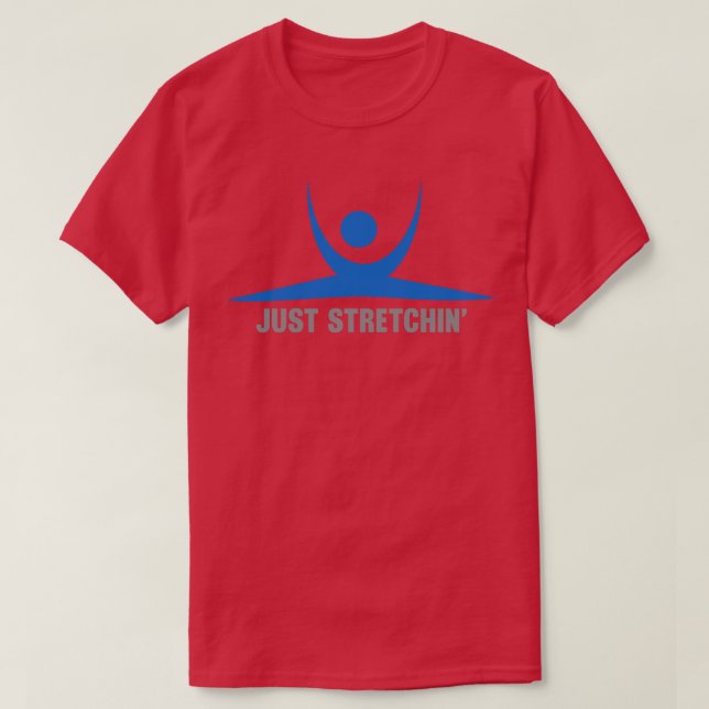 Just Stretchin Abstrakt Stretch Pose T-Shirt (Design vorne)