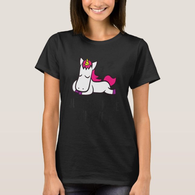 Just Ten More Minutes Tired Sleeping Unicorn Pajam T-Shirt (Vorderseite)