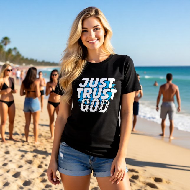 JUST TRUST GOD Bold Statement Tri-Blend Shirt (Von Creator hochgeladen)