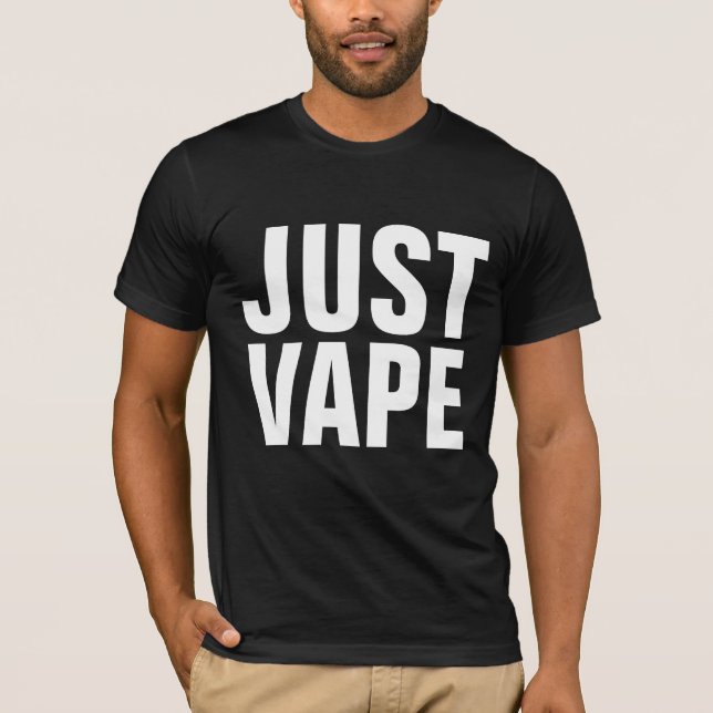 JUST VAPE T - Shirt in Schwarz (Vorderseite)