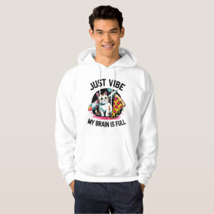 "Just Vibe" - Space Cat & Pizza T - Shirt