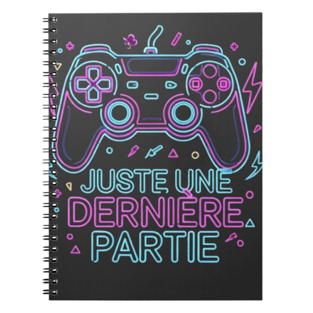 Juste Une Dernière Partie Gamer Notebook - Retro Notizblock (Vorderseite)