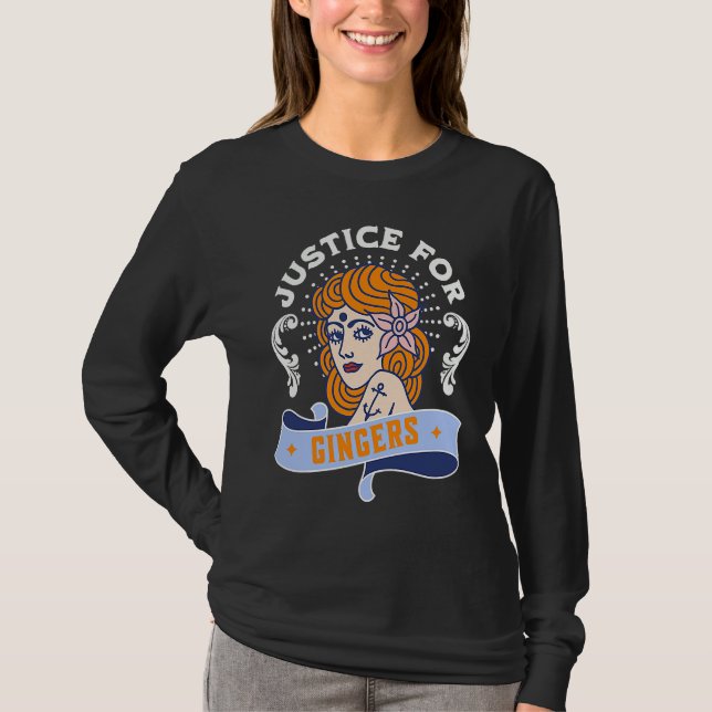 Justice For Gingers  Redhead Pride T-Shirt (Vorderseite)