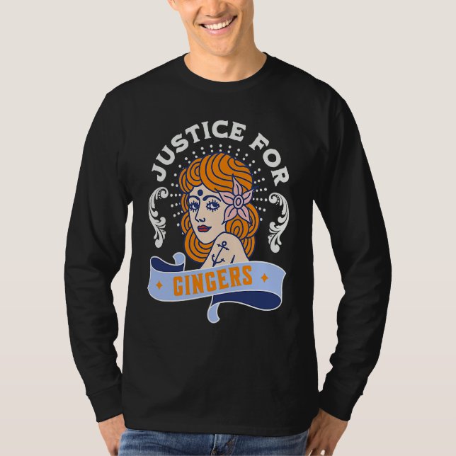 Justice For Gingers  Redhead Pride T-Shirt (Vorderseite)