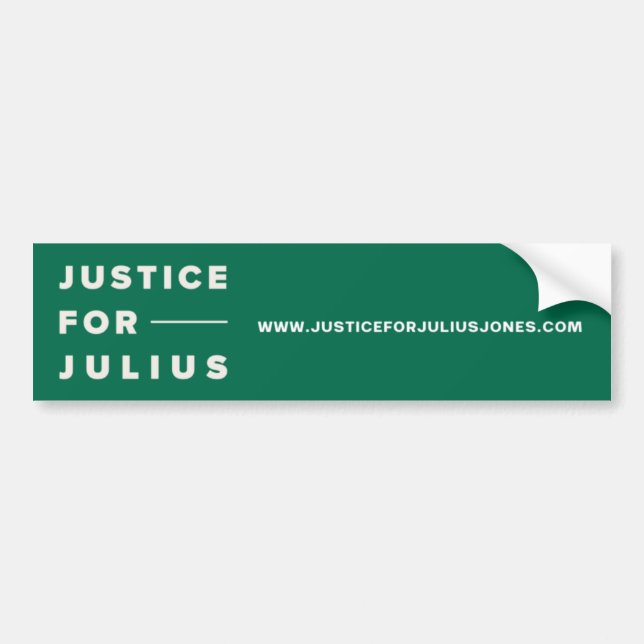 Justice for Julius Jones Bumper Sticker Autoaufkleber (Vorne)