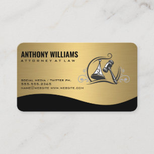 Justice Law Logo   Gold Metallisch Visitenkarte