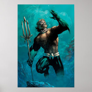 Justice League #10 Aquaman Drowned Earth Variante Poster