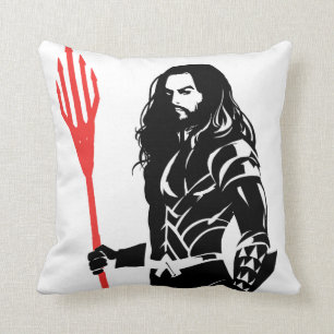 Justice League   Aquaman Pose Noir Pop Art Kissen