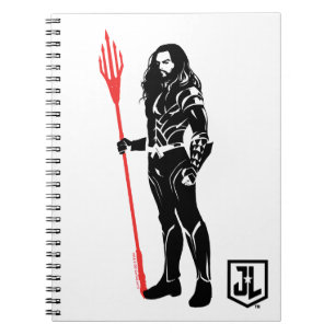 Justice League Aquaman Pose Noir Pop Art Notizblock