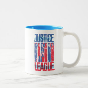Justice League   Blue & Red Group Pop Art Zweifarbige Tasse