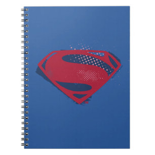 Justice League Brush & Halftone Superman-Symbol Notizblock