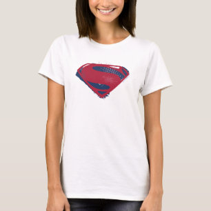 Justice League Brush & Halftone Superman-Symbol T-Shirt