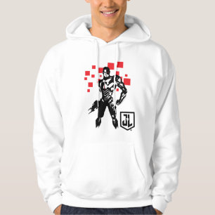 Justice League   Cyborg Digital Noir Pop-Art Hoodie