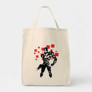 Justice League Cyborg Digital Noir Pop-Art Tragetasche