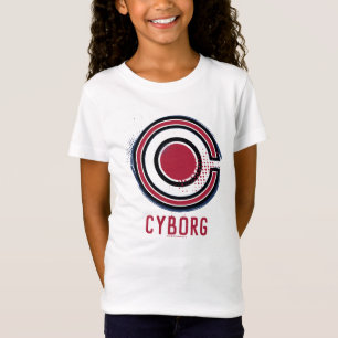 Justice League Cyborg-Symbol mit Pinsel und Rast T-Shirt