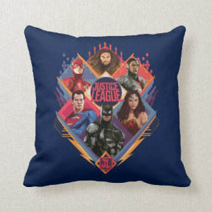 Justice League   Diamond Hatch Group Abzeichen Kissen