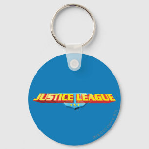 Justice League Dünner Name und Schild-Logo Schlüsselanhänger