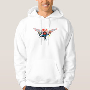 Justice League Flying Air Abzeichen und Helden Hoodie